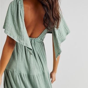 Free People LALA Madi Dress Size XL in washed army